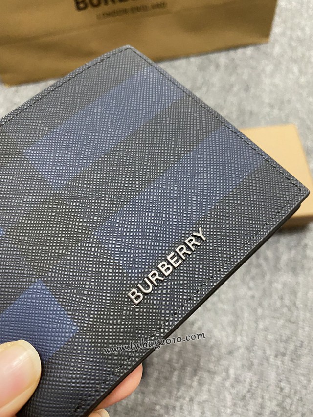 Burberry專門店新款灰格短夾 巴寶莉經典男士短夾錢包 yxb1276